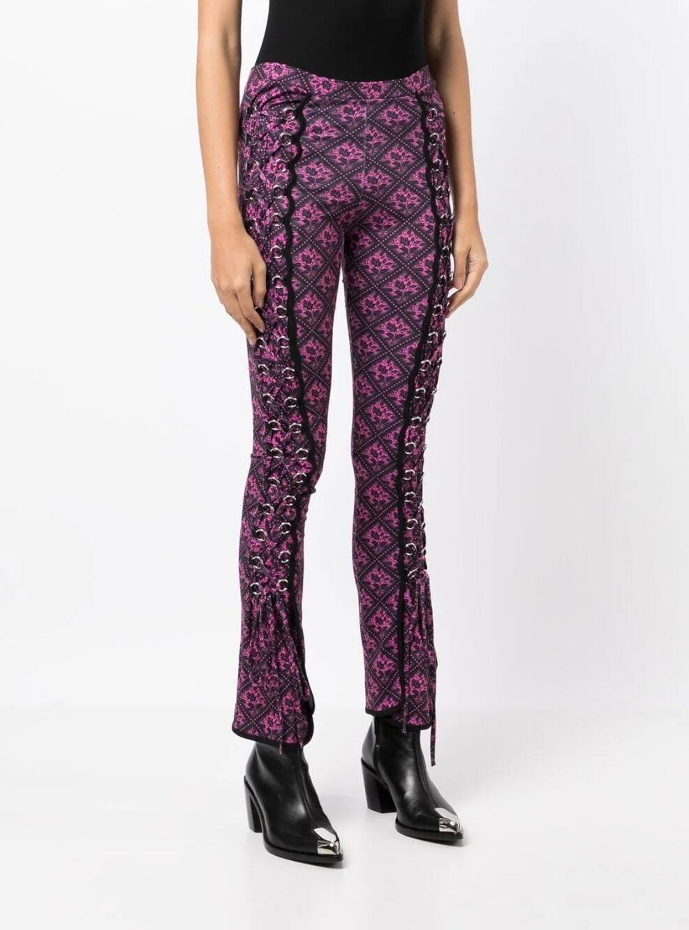 NWT Chopova Lowena Purple Gardenia Wrap Leggings Size Small